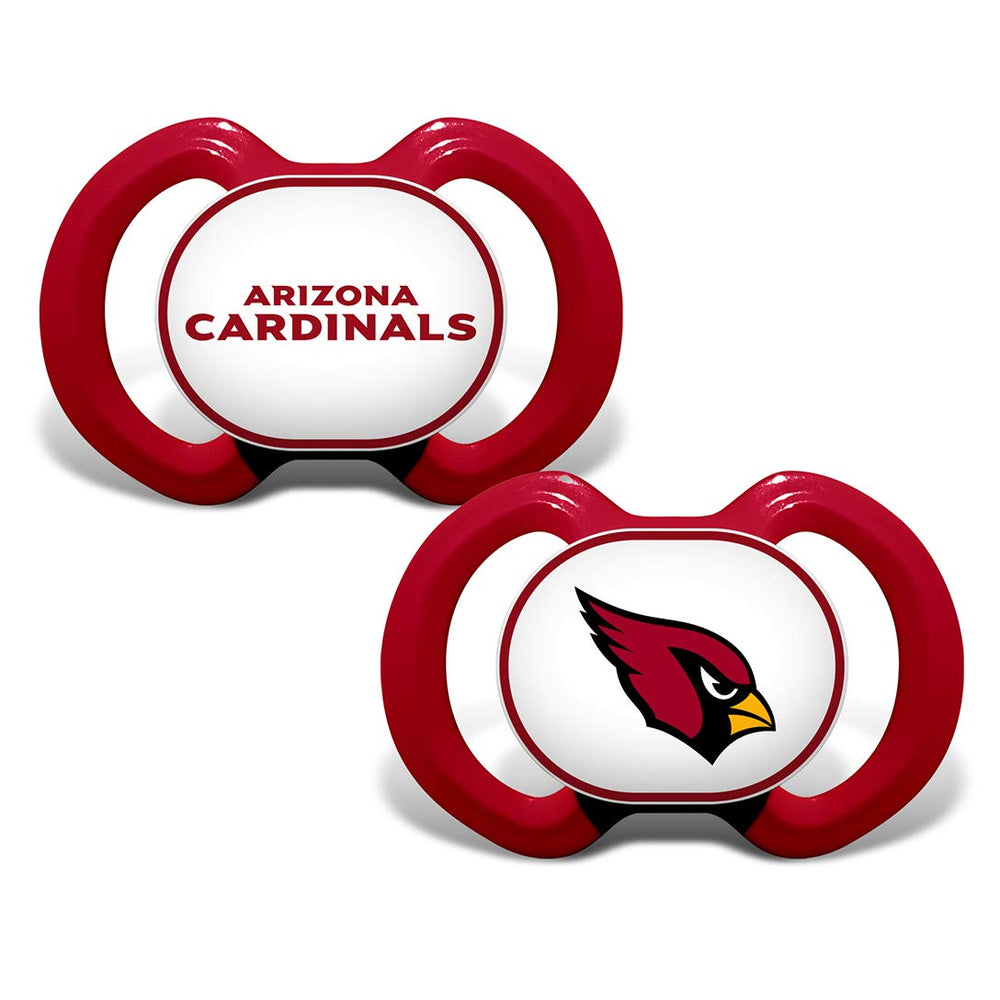 Baby Fanatic Cardinals logo button pacifier for infants, safe and soothing.