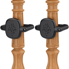Baby Gate Banister Adapter on round post showing secure no-drill fit.