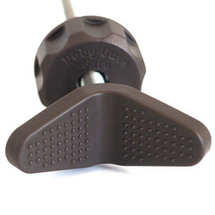 Baby Gate Guru 8mm spindle rod entering gate hole.