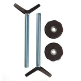 Baby Gate Guru Extra Long M10 bronze spindle rod mounted on a stair banister for secure mounting