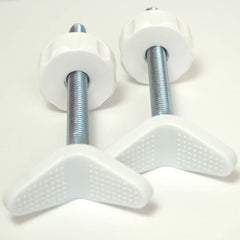 Padded Y spindle end on Baby Gate Guru for secure grip