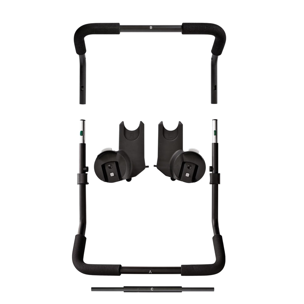 Baby Jogger Chicco/Peg Perego car seat adapter attached to City Select for easy travel system