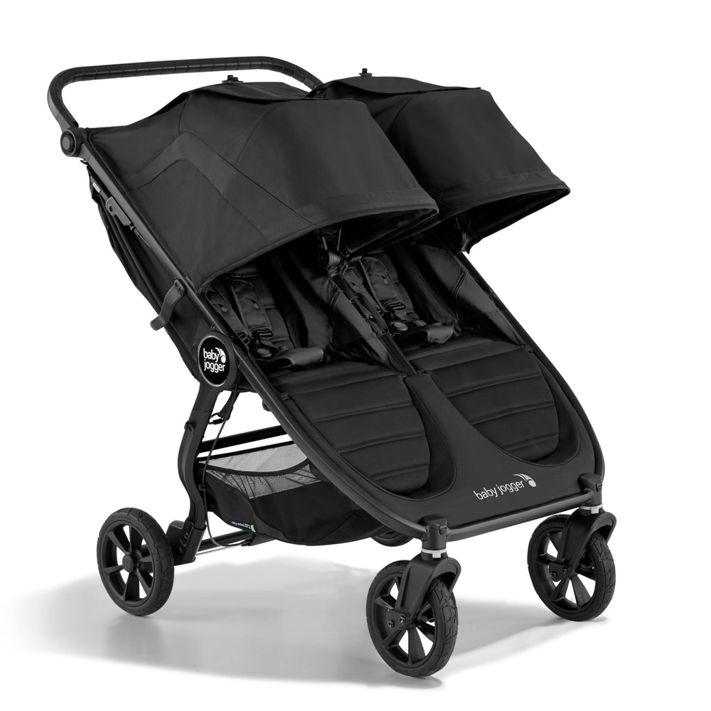Baby Jogger City Mini GT2 all-terrain double stroller with durable tires for any surface