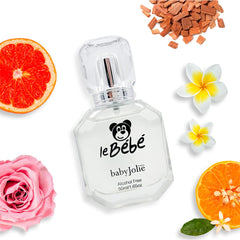 Baby Jolie Le Bebe kids perfume with floral fruit scent in bottle shot.