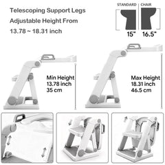 BABY JOYCE adjustable height stool fits standard and chair-height toilets