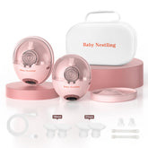 Baby Nestling breast pump with warming base supports comfortable let-down sessions at home