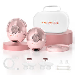 Baby Nestling breast pump with warming base supports comfortable let-down sessions at home