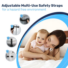 Baby Proof Me 3M adhesive strap on dishwasher door prevents accidental openings during daily chores.