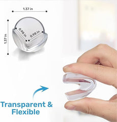 Baby Proof Me edge protector, transparent, blends with decor while guarding corners