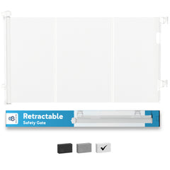 Baby Proof Me retractable gate 71-inch wide extended in doorway for toddlers safety