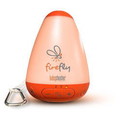 Baby Shusher Firefly nightlight glow offers calm ambience for bedtime routines with soothing sounds.