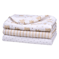 Baby Starters swaddle blankets in coordinating colors, lightweight comfort for year-round use.