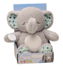 Baby Starters Soft Dreams Elephant attaches to crib or stroller for travel calm.