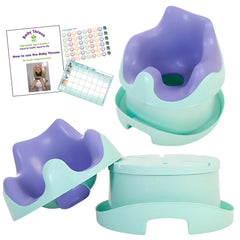 Baby Throne squat-position potty supports easier transition for toddlers.