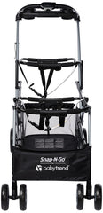 Baby Trend Snap-N-Go Double Stroller rear wheels with brakes for stability.