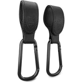 Baby Uma stroller hooks bags clips black on handle, secure storage