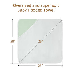 Baby held under BabyAlly hooded towel after bath for warmth and coverage.
