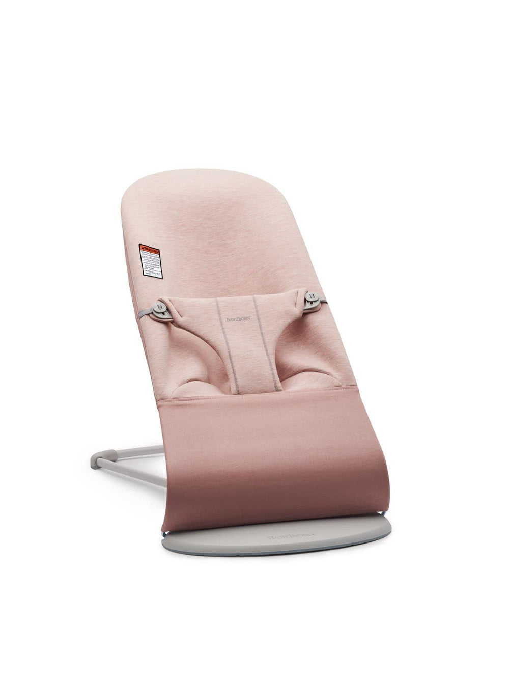 BabyBjörn Bouncer Bliss dusty pink with 3D Jersey fabric, soft support for hands-free moments.
