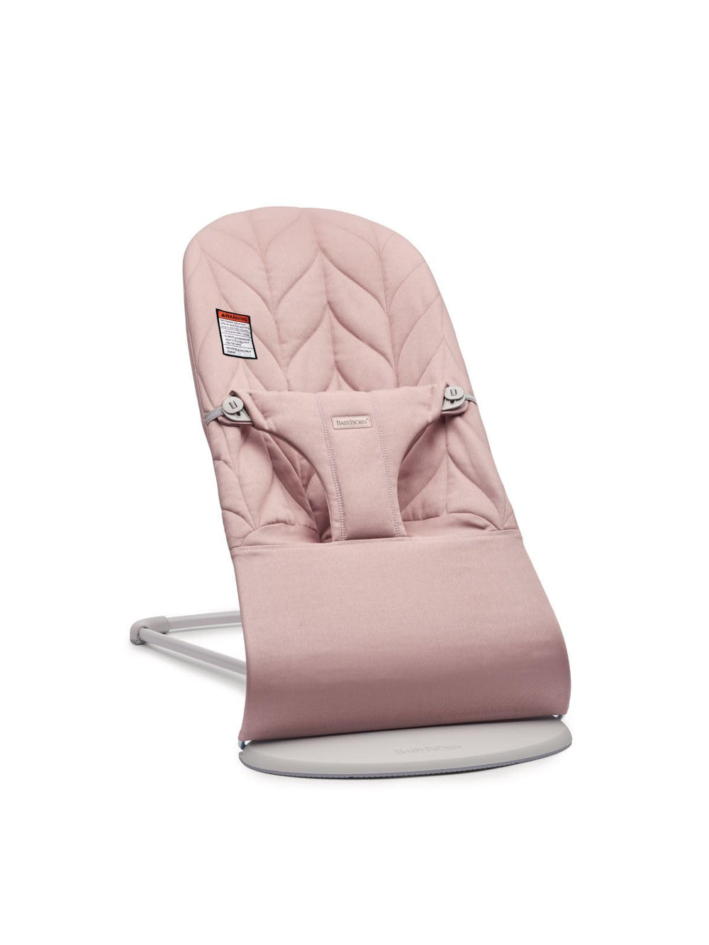 BabyBjörn Bliss dusty pink bouncer with woven texture and gentle rocking