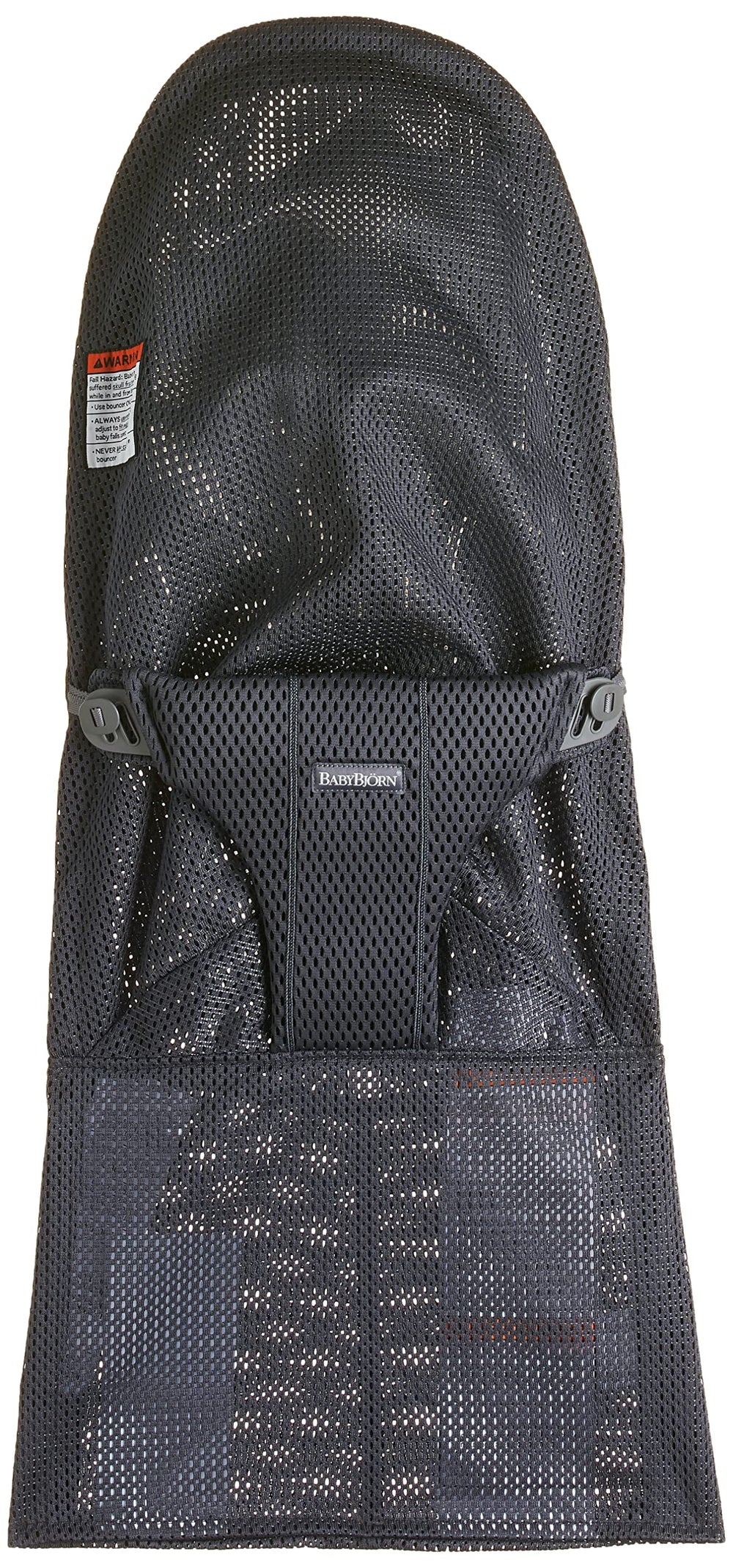 BabyBjörn fabric seat in anthracite mesh on a Bouncer for breathable comfort.