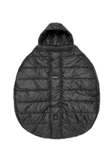 BabyBjörn Winter Cover on a baby carrier for cozy warmth on cold days