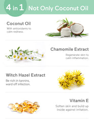 Wipe with coconut oil formulation from Babycozy Sensitive for nourishing cleansing