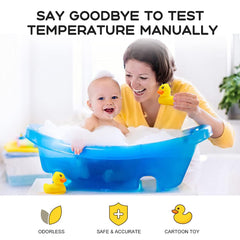 BabyElf digital display clearly shows temperature for quick checks.