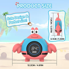 BabyElf Color Alert displays blue green red to indicate safe bath temperature ranges