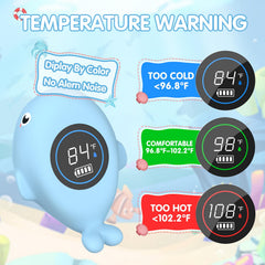 BabyElf thermometer activates on contact with water for effortless bath safety checks