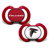 BabyFanatic pacifier 2-pack with Atlanta Falcons logo for baby fans