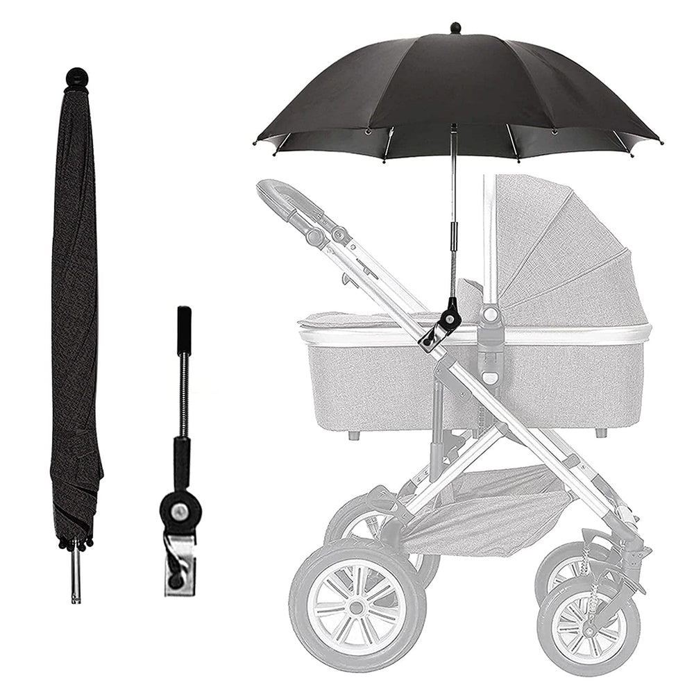 Babyfond stroller parasol with 360-degree adjustment for flexible sun coverage.