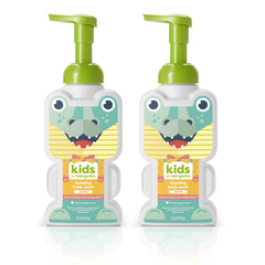 Babyganics KidsFoaming Body Wash Cupcake bottle with bubbly bath foam