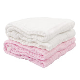 Babygoal hooded bath towel close-up showing soft muslin fabric for delicate skin.