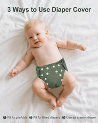 Babygoal cloth diaper cover waterproof layer helps prevent leaks during outings