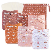Babygoal Baby Cloth Diapers 6-pack front view showing complete set for infants and toddlers.