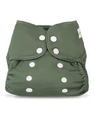 Babygoal cloth diaper cover with adjustable snaps for a snug newborn fit.