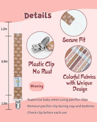 Babygoal rainbow clips in assorted colors fit most pacifiers