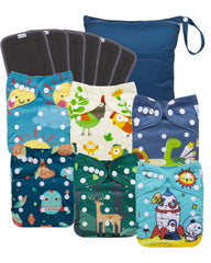 Babygoal reusable charcoal cloth diaper closeup showing breathable bamboo lining for dry, comfy skin.