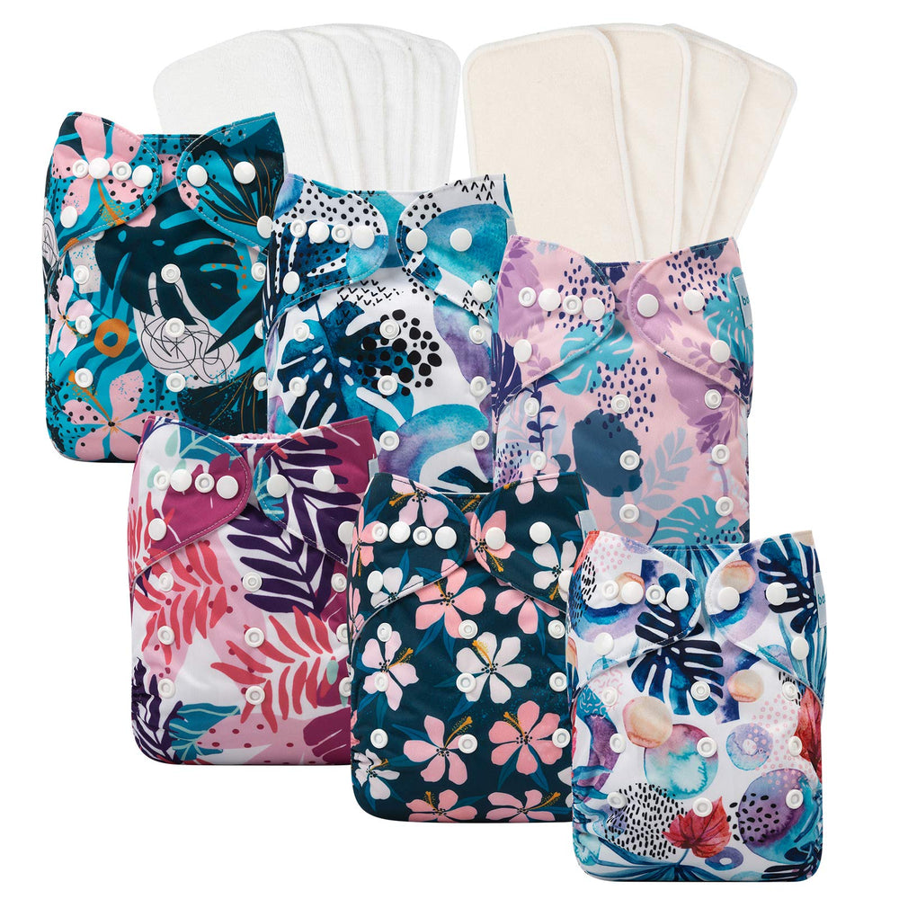 babygoal reusable cloth diaper with adjustable snaps for growing babies