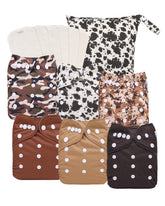 babygoal reusable cloth diapers 6-pack front view showing easy care