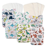 Babygoal reusable neutral cloth diapers six-pack for growing babies – versatile fit