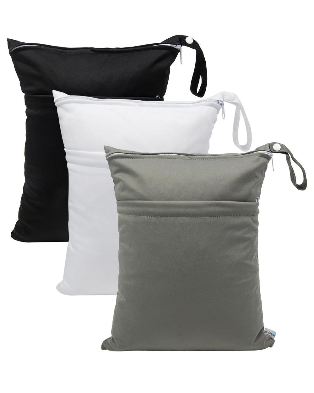 Babygoal wet bag 3-pack front view shows organized, travel-ready storage.