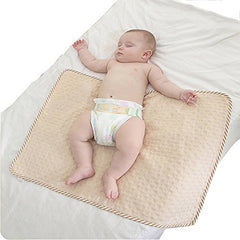 Babyhood natural colored cotton waterproof sheet provides leak protection for cribs and beds.