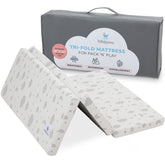 Babylicious Pack N Play topper in tri-fold design secures surfaces for baby comfort