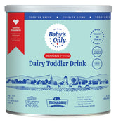 Baby's Only Organic packaging for convenient on-the-go nutrition.