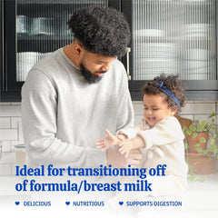 Baby's Only Organic dairy toddler drink scoop included for quick mixing.