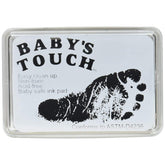 Baby's Touch handprint inkpad in black for safe keepsakes and easy cleanup.