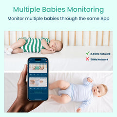 Babysense 2Peek 3MP resolution delivers sharp video for detailed baby observation.