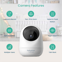 Babysense 2Peek motion and sound detection sends alerts to your phone.