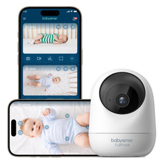 Babysense FullPeek 3MP monitor front view reveals crisp baby video